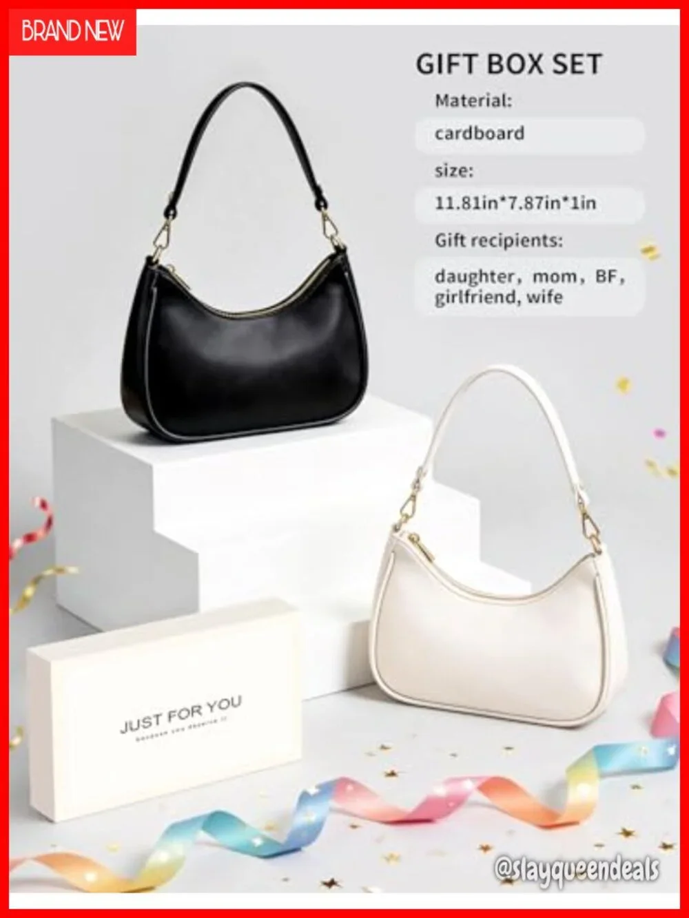 Small Vegan Leather Crescent Hobo Shoulder Bag Mini Purse